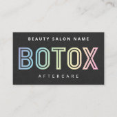 Holografisch Botox-vulinstructies Nazorg Visitekaartje (Voorkant)