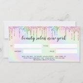 Holografisch cadeaukaart unicorn glitter druipt gl (Achterkant)