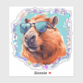 Holografisch Capybara Sticker (Vel)
