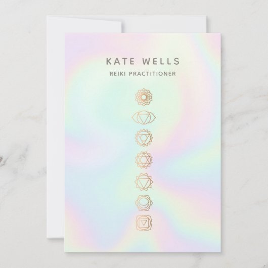 Holografisch Chakras Reiki Practitioner Kaart (Voorkant)