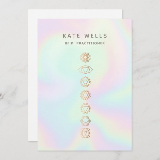 Holografisch Chakras Reiki Practitioner Kaart (Voorkant / Achterkant)