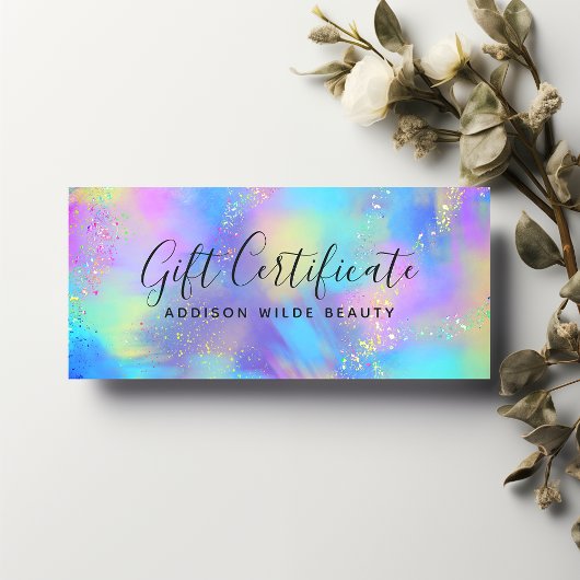 Holografisch Chic Opal Iridecent Cadeaubon