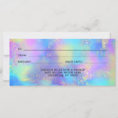 Holografisch Chic Opal Iridecent Cadeaubon (Achterkant)