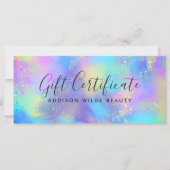 Holografisch Chic Opal Iridecent Cadeaubon (Voorkant)