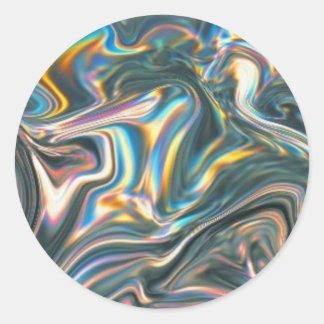 Holografisch Chrome Ronde Sticker