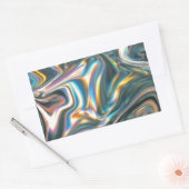 Holografisch chroom rechthoekige sticker (Envelop)