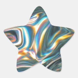 Holografisch chroom ster sticker