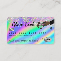 Holografisch creditcard Glitter Makeup Artist MUA