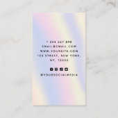 Holografisch deegelregenboog Voeg uw Logo- en kwal Visitekaartje (Achterkant)