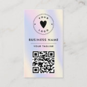 Holografisch deegelregenboog Voeg uw Logo- en kwal Visitekaartje (Voorkant)