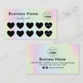 Holografisch deegsel Unicorn Heart Discount Voeg L Klantenkaartje (Voorkant / Achterkant)