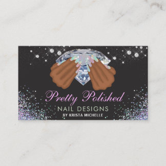  Holografisch diamantnagels Visitekaartje