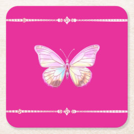  holografisch Diamond Butterfly Paper Onderzetter