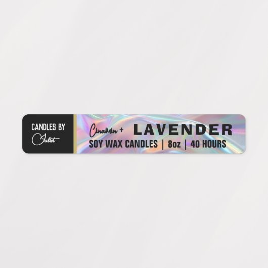 Holografisch dun kaarslabel labels (Design 1)