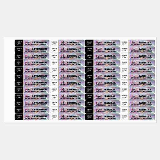 Holografisch dun kaarslabel labels (Vel)