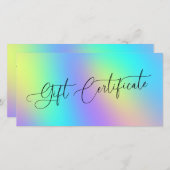 Holografisch Eenhoorn Zakelijk Cadeau Certificaat (Voorkant / Achterkant)