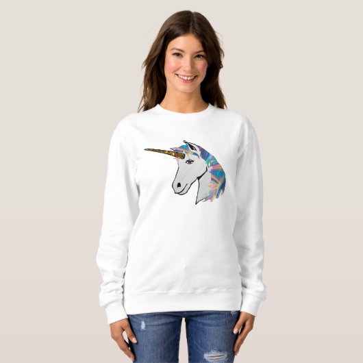 holografisch eenhoorntje trui (Voorkant volledig)