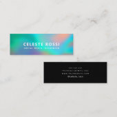 Holografisch eenhoornvormig sociaal insteekmodel mini visitekaartje (Voorkant / Achterkant)