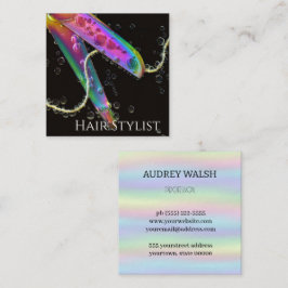 Holografisch eenvoudig modern vierkant visitekaart vierkante visitekaartje