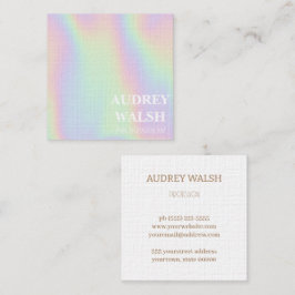 Holografisch eenvoudig modern vierkant visitekaart vierkante visitekaartje