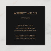 Holografisch eenvoudig modern vierkant visitekaart vierkante visitekaartje (Achterkant)