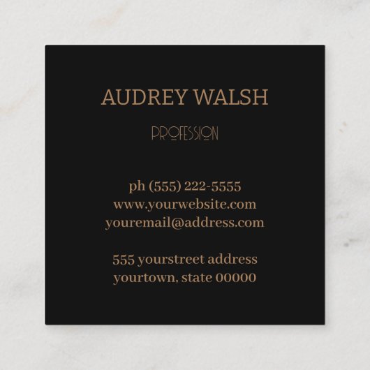 Holografisch eenvoudig modern vierkant visitekaart vierkante visitekaartje (Achterkant)