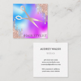 Holografisch eenvoudig modern vierkant visitekaart vierkante visitekaartje