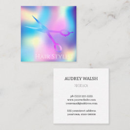 Holografisch eenvoudig modern vierkant visitekaart vierkante visitekaartje