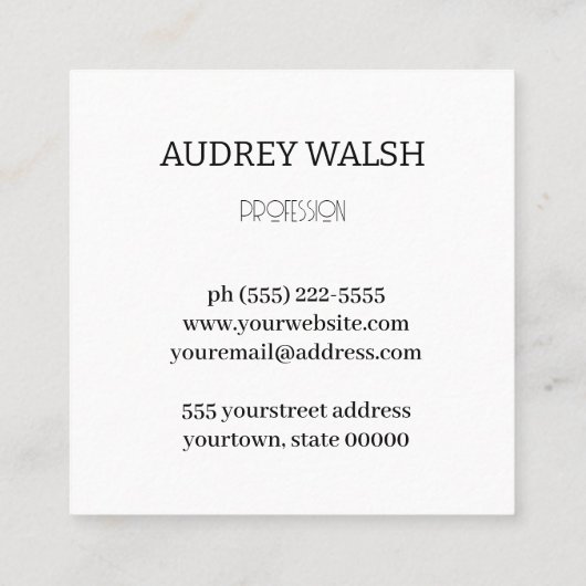 Holografisch eenvoudig modern vierkante visitekaartje (Achterkant)