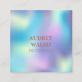 Holografisch eenvoudig modern vierkante visitekaartje (Voorkant)