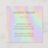 Holografisch eenvoudig moderne Quar-code Vierkante Visitekaartje (Achterkant)