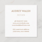 Holografisch eenvoudig moderne quar-code vierkante visitekaartje (Achterkant)