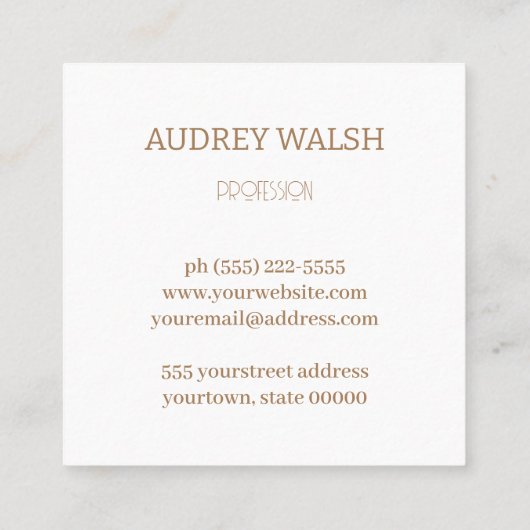 Holografisch eenvoudig moderne quar-code vierkante visitekaartje (Achterkant)