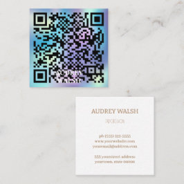 Holografisch eenvoudig moderne vierkantsvierkante  vierkante visitekaartje