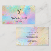 holografisch effect van FAUX-kapster Visitekaartje (Voorkant / Achterkant)