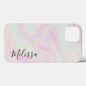 Holografisch elegant irdescent Rainbow-naam Case-Mate iPhone Case (Achterkant (horizontaal))
