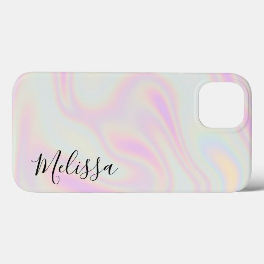 Holografisch elegant irdescent Rainbow-naam Case-Mate iPhone Case (Achterkant (horizontaal))