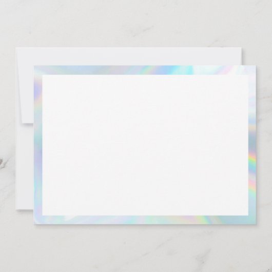 Holografisch Elegant Merci Custom Hartelijk dank Kaart (Achterkant)