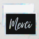Holografisch Elegant Merci Custom Hartelijk dank Kaart (Voorkant / Achterkant)