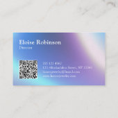 Holografisch Elegant QR Code Visitekaartje (Achterkant)