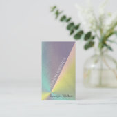 Holografisch elegante luxe glans visitekaartje (Staand voorkant)