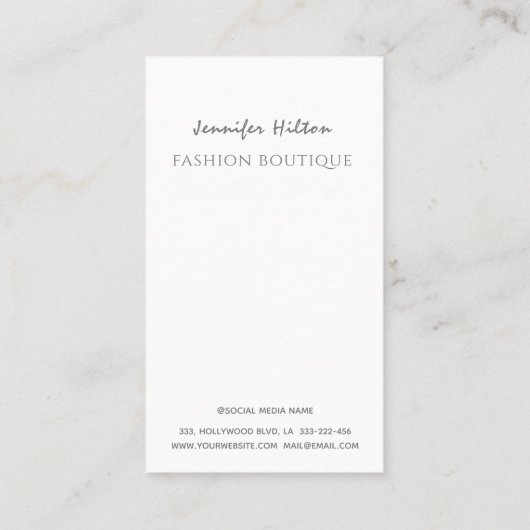 Holografisch elegante luxe glans visitekaartje (Achterkant)