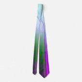 Holografisch Elysium Paradijs Groen Sci-Fi Paneel Stropdas (Achterkant)