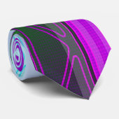 Holografisch Elysium Paradise Green Sci-Fi-paneel Stropdas (Opgerold)