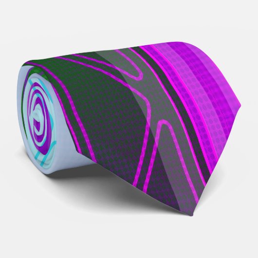 Holografisch Elysium Paradise Green Sci-Fi-paneel Stropdas (Opgerold)