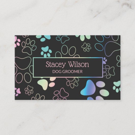 Holografisch en houtskoolpootpapier visitekaartje (Voorkant)