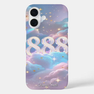 Holografisch engelennummer – kosmische manifestati iPhone 16 hoesje