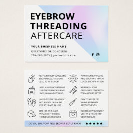 Holografisch Eyebrow Threading Aftercare Kaart
