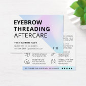 Holografisch Eyebrow Threading Aftercare Kaart (Bureau)