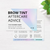 Holografisch Eyebrow Tint Aftercare Kaart (Bureau)